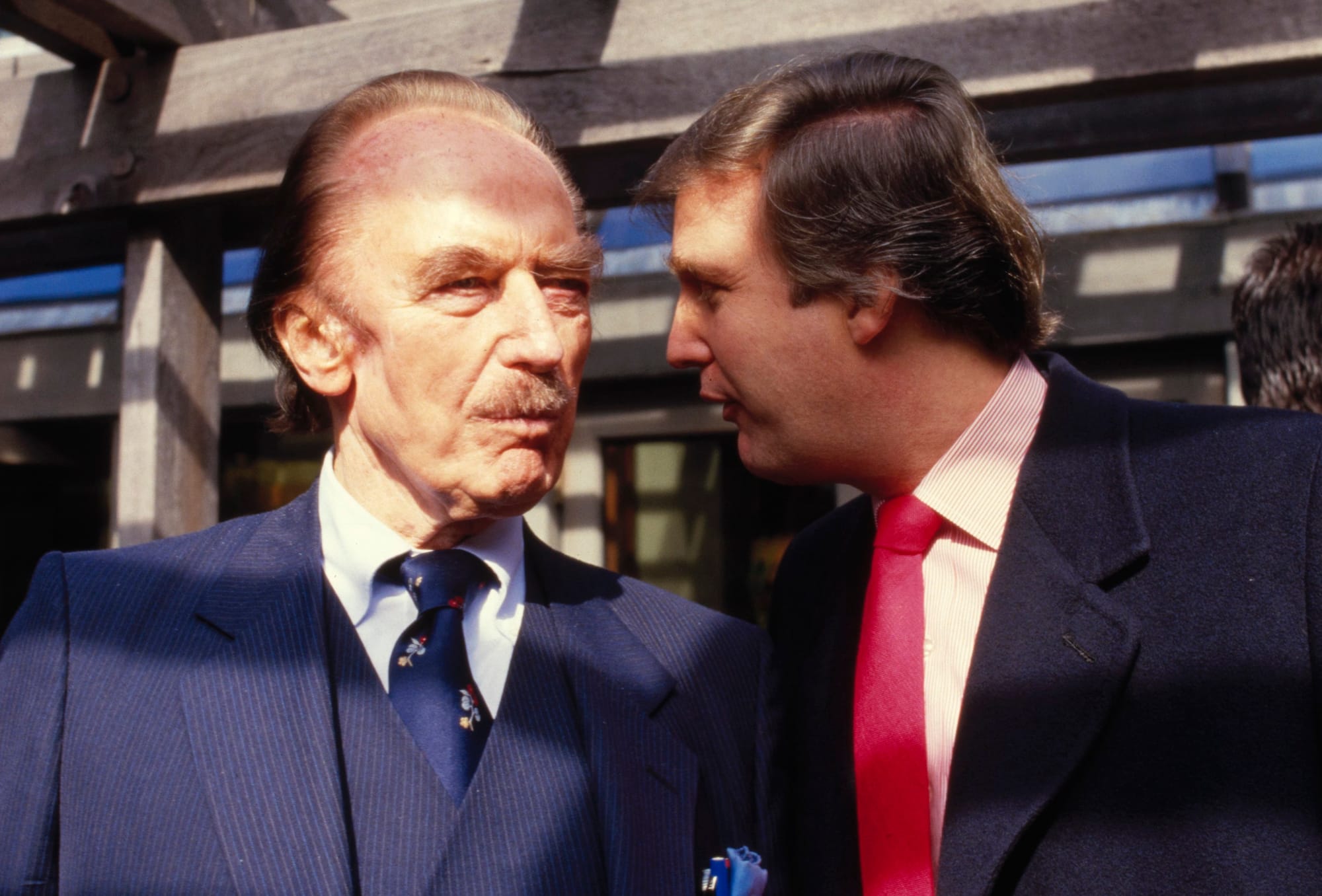 Fred Trump and his son Donald, circa 1986
