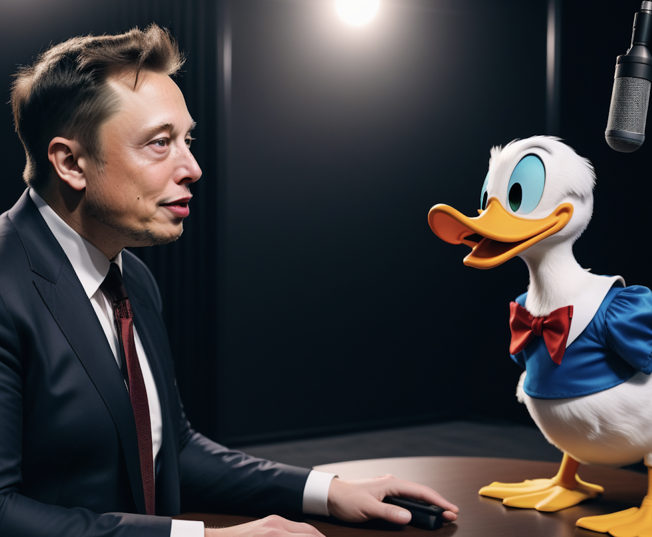 Mickey Musk and Donald Duck